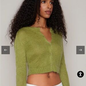 Danielle Guizo Mohair Ribbed Cardigan